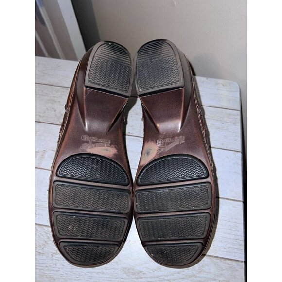 DANSKO Womens Clogs Shoes Brown Leather Slip On Low Heels SZ 39 - Picture 10 of 16